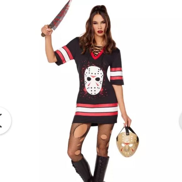 Bioworld Friday The 13th  Jason Vorhees Lace-Up Dress Costume - Picture 5 of 8